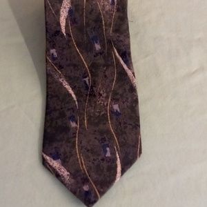 CROFT BARROW USA MADE Tie printed Silk Necktie